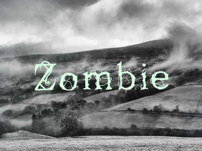 Zombie font lettering type vintage zombie