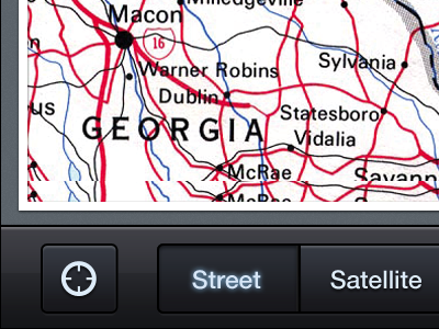 Map App app button dark glow iphone map ui