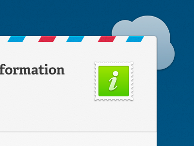 Newsletter cloud email green icon information mail newsletter stamp