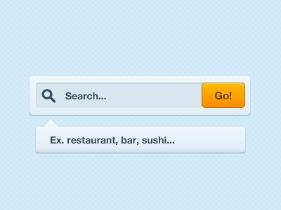Blixt Freebie #2 - Search blue button download psd search tooltip ui yellow