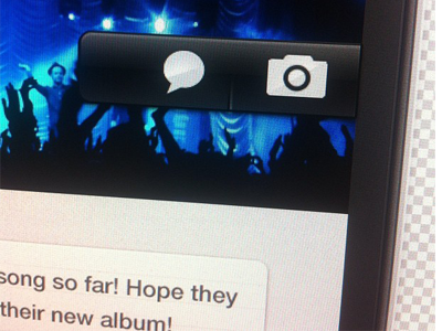 Comment/Photo app button dark design icon interface iphone ui