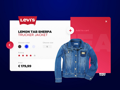 UI - Levi's product cart add to cart cart e commerce levis shop sketch store user interface webshop