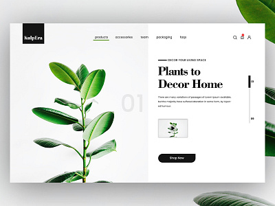 Landing page UI for plant store landing page plant store plant ui ui ui design