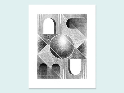 Shapes and Textures⁠ archway escher geometric shapes gradient grain noise orb sphere texture