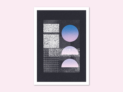 Night City No.04 buildings city geometric gradient grid night orb pastel planet retro simple shapes sky space sphere vintage