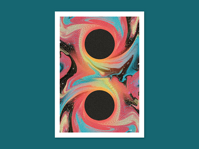 Deep Space No.09 abstract black hole circle colourful dying star gradient marble noise retro future space printable space swirl texture time travel universe vortex worm hole