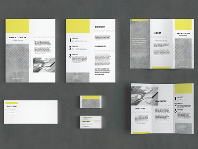 Roofing Suite brand branding business businesscard concrete construction graphicdesign identity design page layout roof tiles trifold brochure visual identity