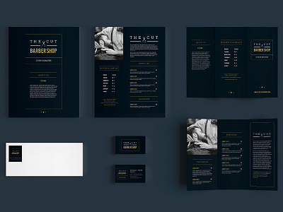 Barber Branding barber beard brand branding brochure business card hair identity design leaflet trifold visual identity