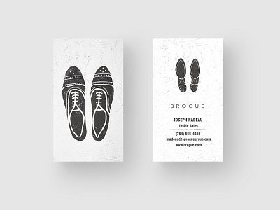 Shoe Business Card brand branding brogue business card logo shoe store template