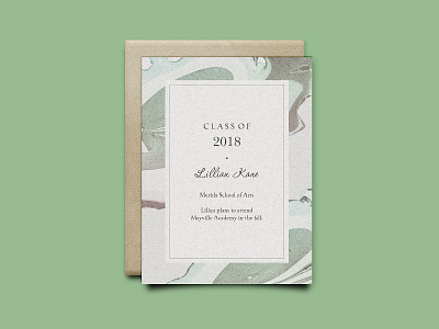 Marbled Graduation Card graduate graduation card greeting card invitation invite marbling