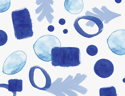 Watercolour Pattern abstract blue painting pattern watercolour