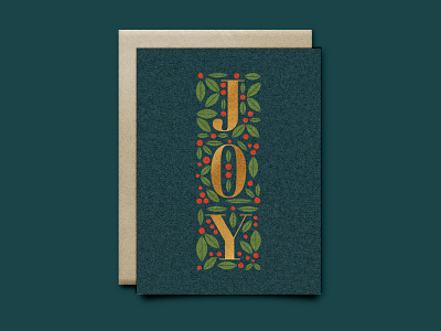 Joy berries greeting card