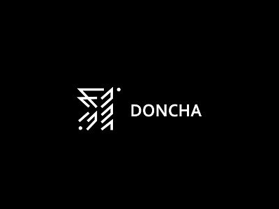 Doncha — logo for imagined brand black brand imagined logo white
