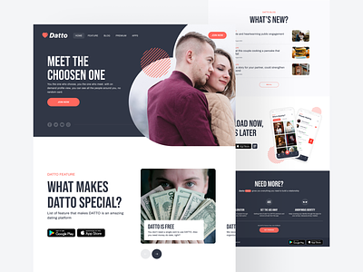 Dating Apps Landing Page Website app dating dating app dating website datingapp landing page landing page ui landing pages tinder ui ui design uiux uiuxdesign website website concept website design