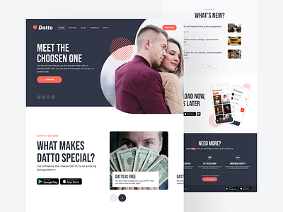 Dating Apps Landing Page Website