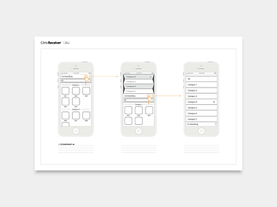 Origami Style Drop-down wireframe