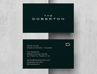 The Doberton Business Card agency app branding design logo sports app typography