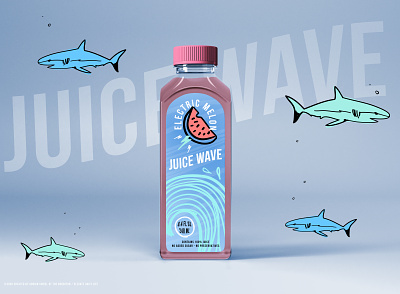 Electric Melon b/ Juice Wave branding design drinks illustration logo sports typography