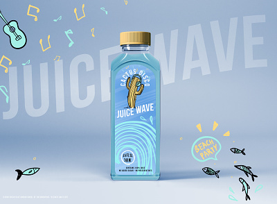 Cactus Disco b/ Juice Wave agency branding design drinks illustration logo typography