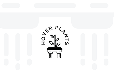 Hover Plants agency branding design illustration logo