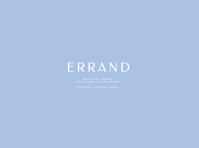 ERRAND branding design logo typography