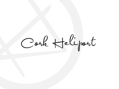 Cork Heliport branding design logo typography