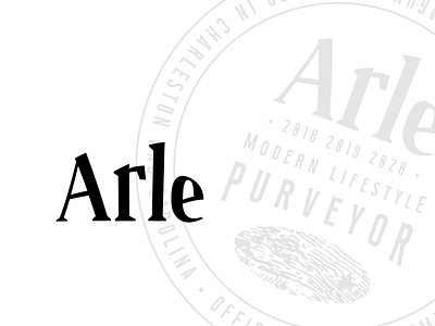 Arle branding design logo typography