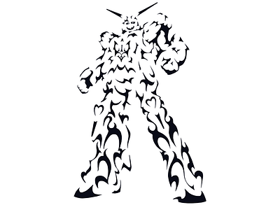 Gundam mobile suit character gundam illustration mecha metatribal robot tattoo tribal