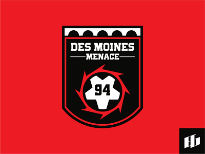 Des Moines Menace Logo Concept branding design football graphic icon illustration logo soccer sports vector