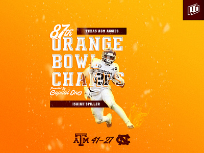 ORANGE BOWL CHAMPS! college design graphic photoshop poster smsports sports