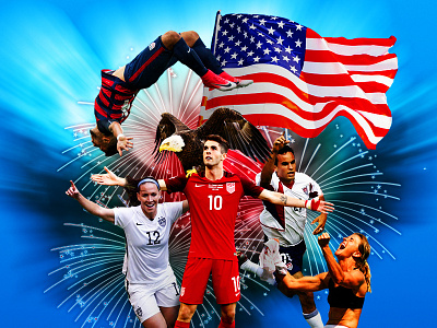 Happy 4th of July! 4th of july america independence photoshop soccer usa