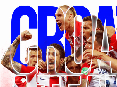 A Team of 4 Million croatia design football graphic photoshop soccer sports typography world cup