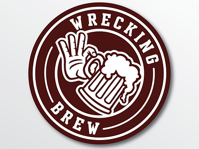 Wrecking Brew alumni brew club design logo texas am