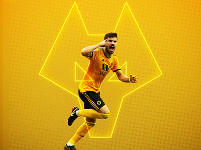 Ruben Neves 2019 brand branding design england football graphic icon illustration logo photo photoshop picture poster soccer sports typography vector wolverhampton wolves