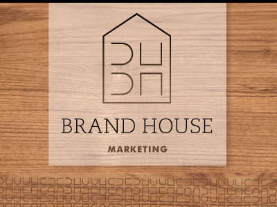 Brand House branding identity logo wood wood grain
