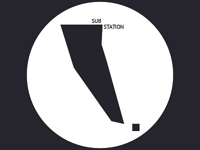 Substation Radio black branding design graphics identity logo simple visual white