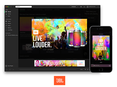 JBL Pulse 2 Ads desktop discover weekly jbl mobile music playlist pulse 2 speaker spotify