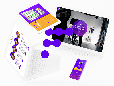 Flowspace clay flowspace login matte mockup profile reservation shared workspace ui ux