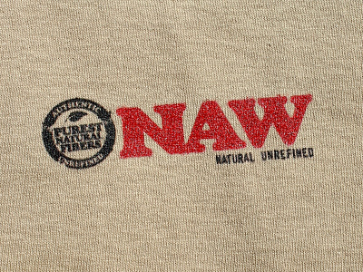 Naw Tees authentic natural naw papers purest natural fibers raw rawthentic rolling papers shirt t shirt tee tee shirt unrefined