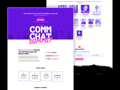 2020 Community Chat Summit Website community community chat community management conference event event website summit web website website design
