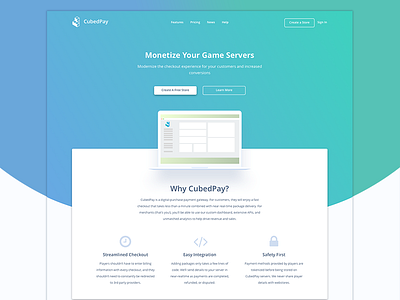 CubedPay Landing Page cubedpay design gradient home homepage landing layout payment