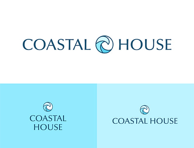Coastal House branding coast coastal design flat icon logo minimal ocean oceanic residential typography wave wavelogo