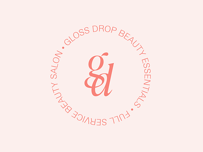 Monogram Badge - Gloss Drop badge beauty branding logo minimal monogram salon spa typography