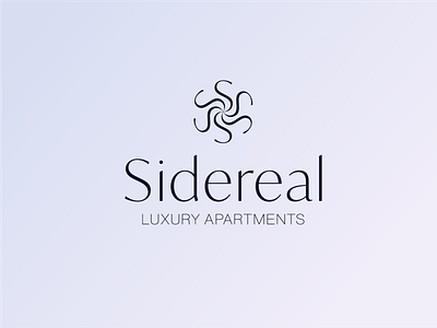 Logo - Luxury Apartments apartments branding cosmic emboss galaxy logo luxury real estate typography