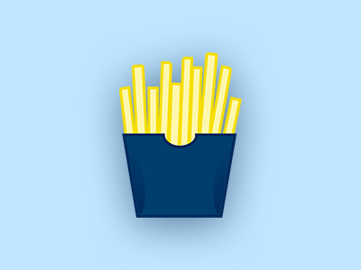 Craving food french fries gradients icon illustration qsr