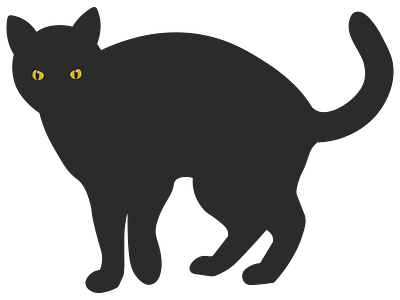 Black Cat cat halloween icon illustrator luck silhouette