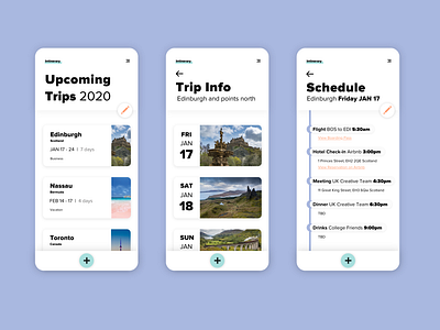 Travel and Itinerary App Concept