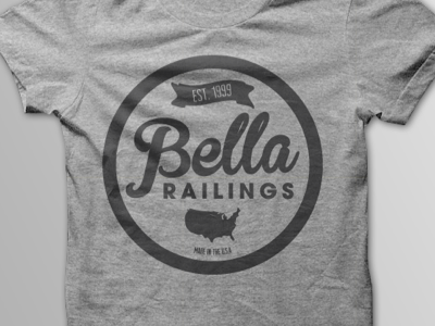 Bella Railings Shirt Design logo t shirt