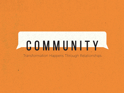 Community Series church community relationship sermon series speech bubble talk