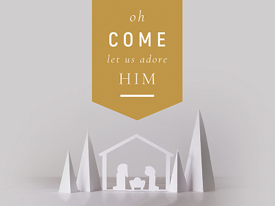 Oh Come Let Us Adore Him christmas paper